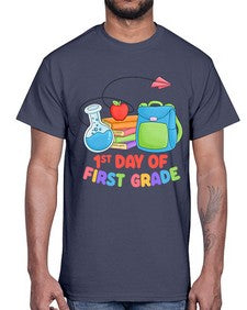 first day of first Grade 100#- first grade- Cotton Tee