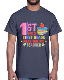 first day of first Grade 101#- first grade- Cotton Tee