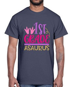 first grade asaurus 117#- first grade- Cotton Tee