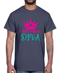 first grade diva 128#- first grade- Cotton Tee