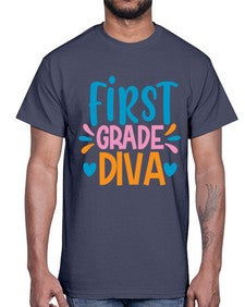 first grade divaaa 130#- first grade- Cotton Tee