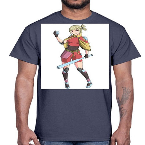 girl bring stick3#- anime- Cotton Tee