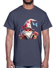 gnome with butterfly 13#- gnome- Cotton Tee