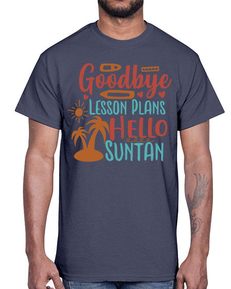 goodbye lesson plans hello summer 104#- summer- Cotton Tee