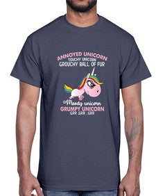 grumpy unicorn 147#- unicorn- Cotton Tee