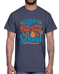 happy first day of school 238#- last day of school- Cotton Tee