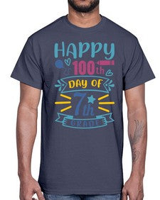 happy th day of seventh grade 252#- seventh grade- Cotton Tee