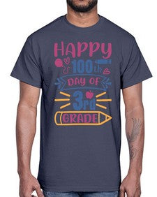 happy th day of third grade 254#- third grade- Cotton Tee