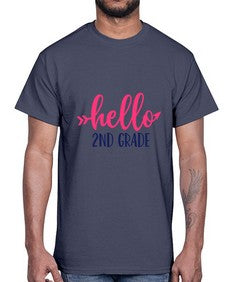 hello second grade 323#- second grade- Cotton Tee