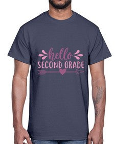 hello second grade 324#- second grade- Cotton Tee