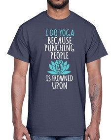 i do yoga  275#- yoga- Cotton Tee
