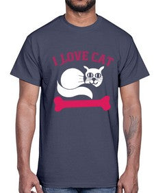 i love cat Style 55#- cats- Cotton Tee