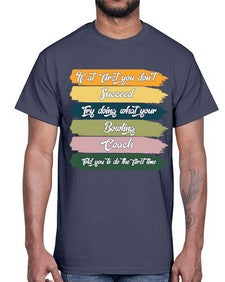 if at first you dont 656#- bowling- Cotton Tee