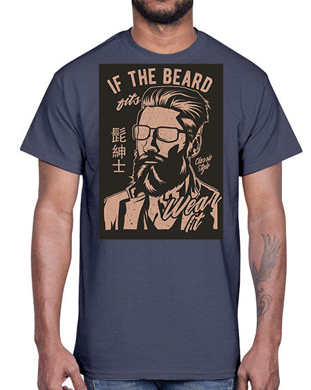 if the beard fits wear it cs 151#- bears - animals- Cotton Tee