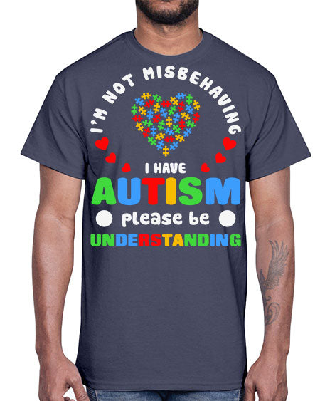 im not misbehaving i have 95#- autism- Cotton Tee