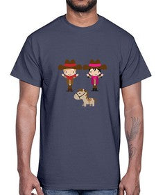 little cowboys 736#- western- Cotton Tee