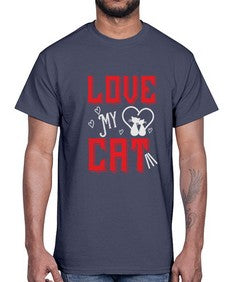 love my cat Style 67#- cats- Cotton Tee