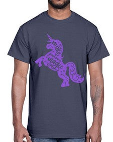 make your own magic colored 283#- unicorn- Cotton Tee