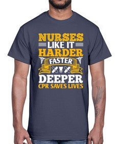nurses like it harder Style 1245#- nurse- Cotton Tee
