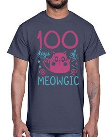 one hundred days of meowgic 570#- one hundred days- Cotton Tee