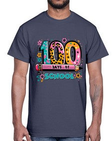 one hundred days of school lighting 573#- one hundred days- Cotton Tee