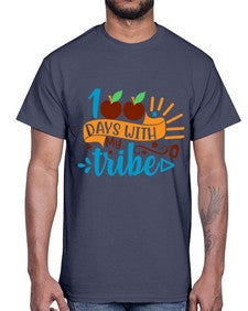 one hundred days with my tribe 588#- one hundred days- Cotton Tee