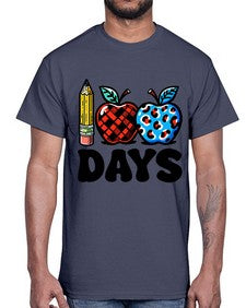 one hundredth day of school Apple 598#- one hundred days- Cotton Tee