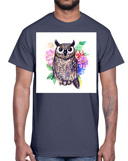 owl 3#- owl- Cotton Tee