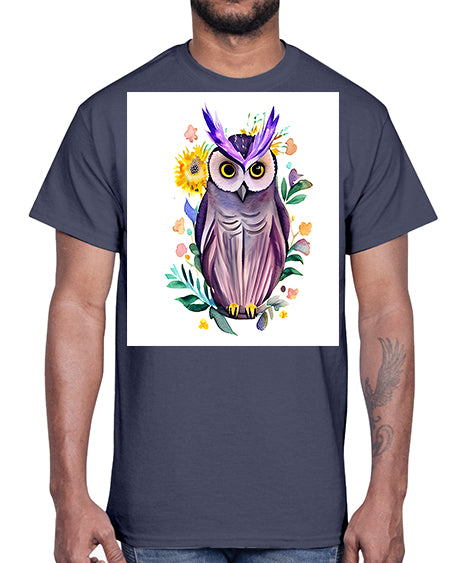 owl 7#- owl- Cotton Tee
