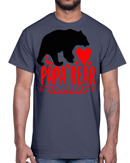 papa bear 205#- bears - animals- Cotton Tee