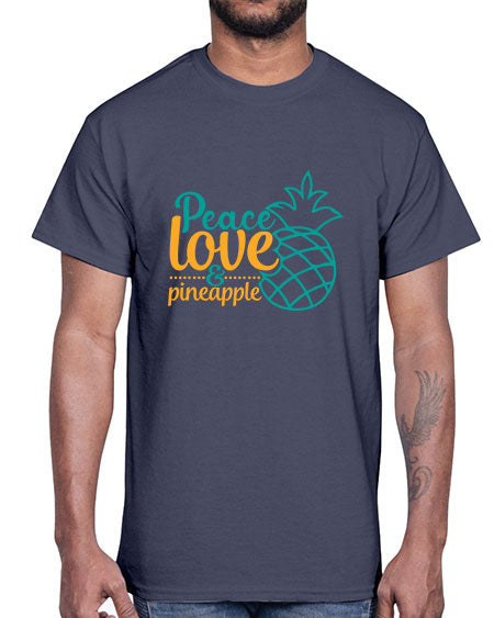 peace love pineapple Style 82#- summer- Cotton Tee