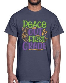 peace out first grade 624#- first grade- Cotton Tee