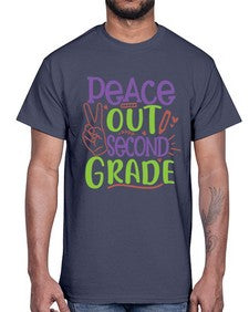 peace out second grade 640#- second grade- Cotton Tee