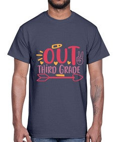 peace out third grade 647#- third grade- Cotton Tee