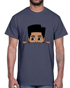 peekaboo boy 18#- black boys or men- Cotton Tee