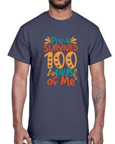prek survived one hundred days of me 663#- one hundred days- Cotton Tee