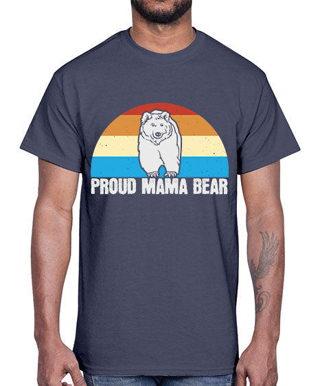 proud mama bear 237#- bears - animals- Cotton Tee