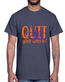 quit your witchin 32#- witch- Cotton Tee