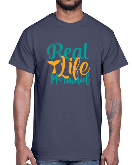 real life mermaid Style 80#- summer- Cotton Tee