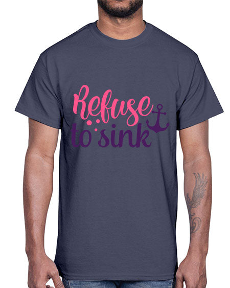 refuse to sink Style 4#- breast cancer- Cotton Tee