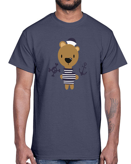 sailor little bear 243#- bears - animals- Cotton Tee