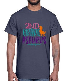 second grade asaurus 808#- second grade- Cotton Tee