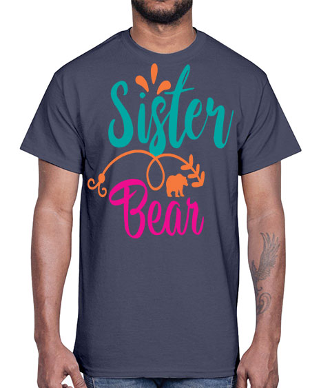 sister bear 255#- bears - animals- Cotton Tee