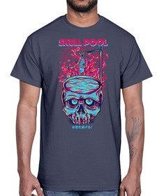 skull pool 1061#- art pop art- Cotton Tee