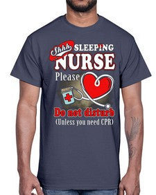 sleeping nurse 1402#- nurse- Cotton Tee