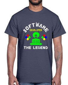 software developer the legend 16#- computer- Cotton Tee