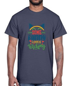 some bunny loves teaching Style 358#- teacher- Cotton Tee