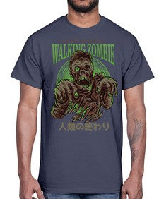 source walking zombie 1103#- art pop art- Cotton Tee