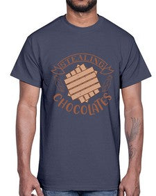 stealing chocolates 407#- chocolate- Cotton Tee