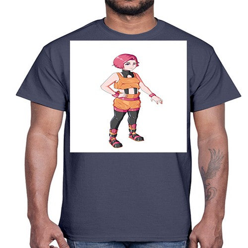 street girl wear orange outfit16#- anime- Cotton Tee